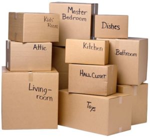 moving boxes and packing supplies